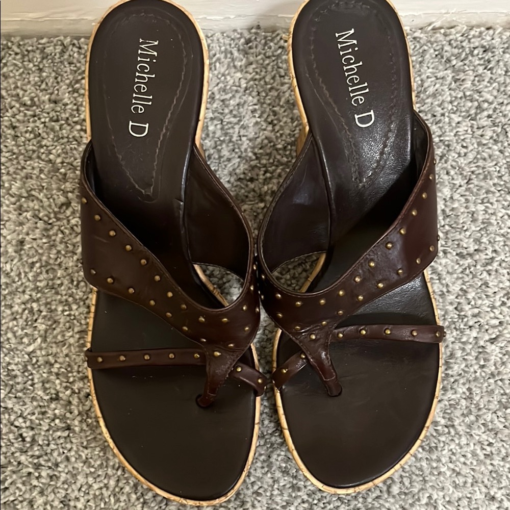 Michelle D Brown Studded Women's Sandals